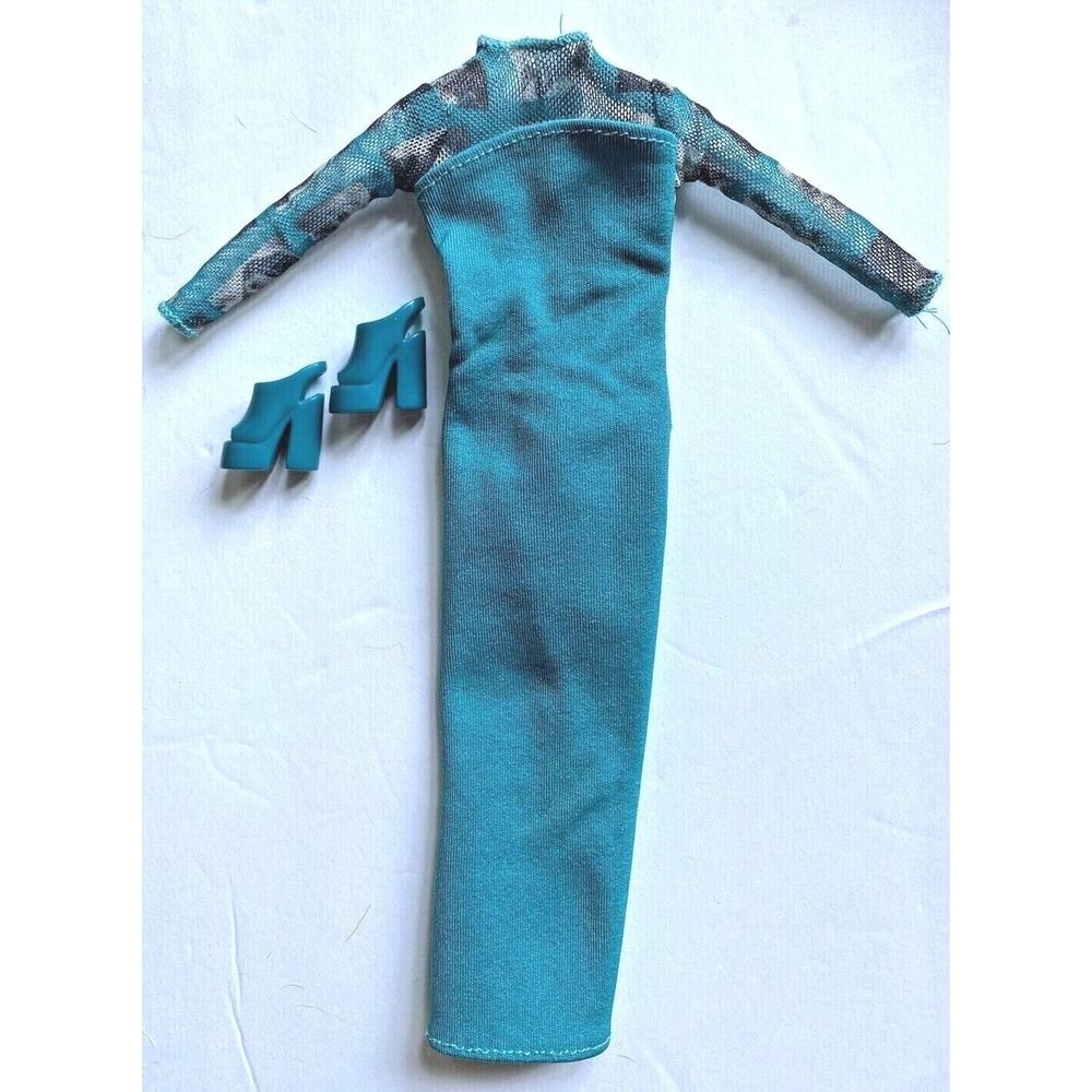 Barbie Generation Girl Outift Mesh Shirt Dress and Shoes